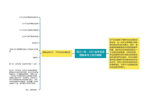 每日一练：2021省考言语理解备考之细节理解