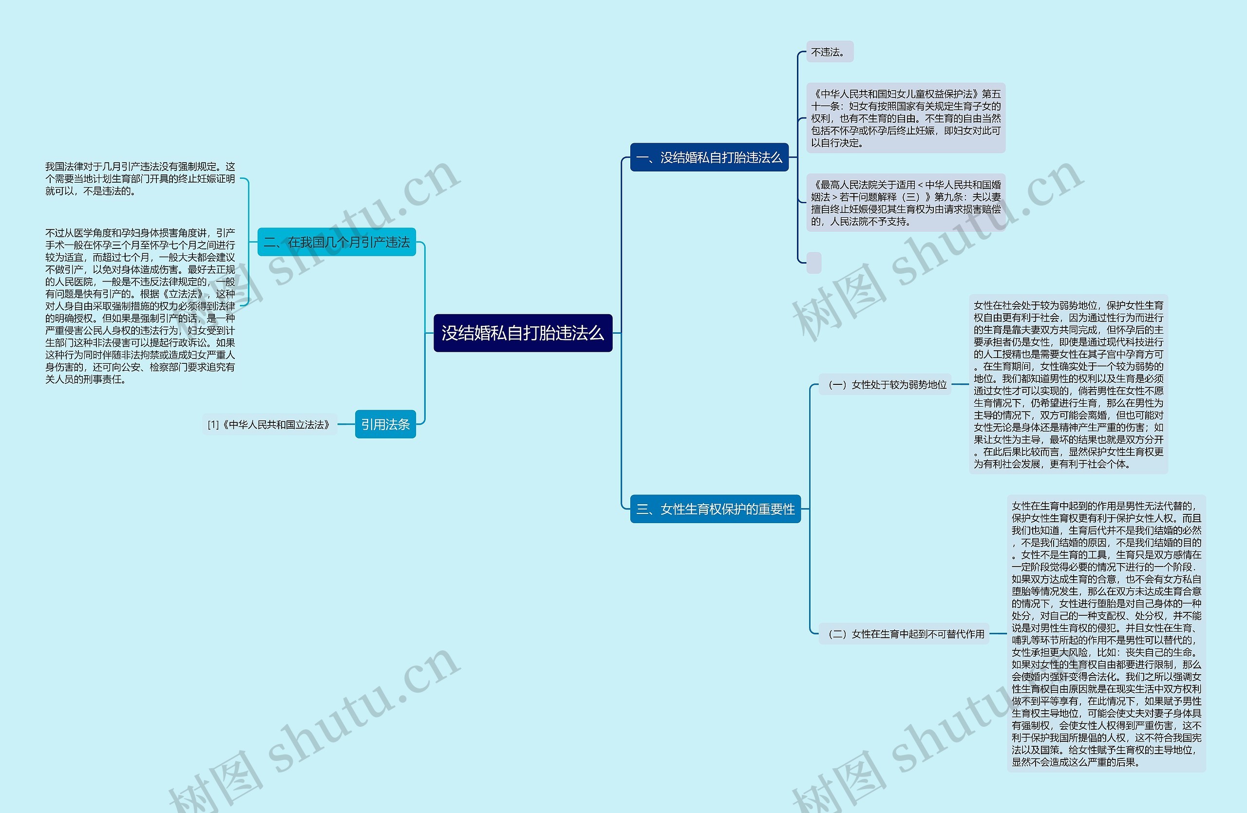 没结婚私自打胎违法么思维导图