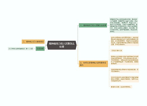 精神病持刀伤人民警怎么处理