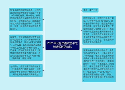 2021年公务员面试备考之长话短述的表达