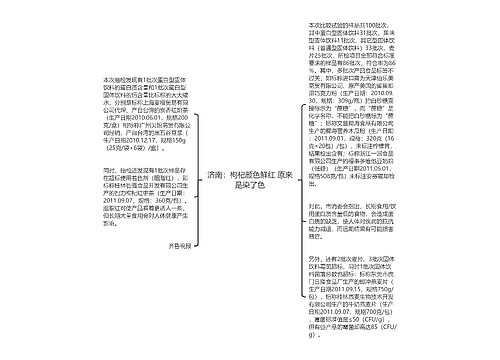 济南：枸杞颜色鲜红 原来是染了色