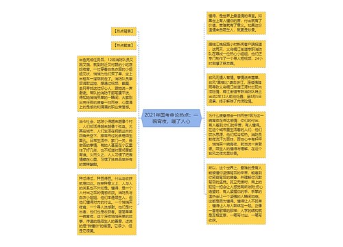 2021年国考申论热点：一碗宵夜，暖了人心