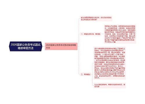 2020国家公务员考试面试精准审题方法