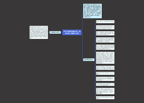 2021年国考经验分享：如何布局一篇高分文章