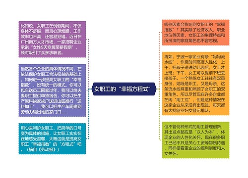 女职工的“幸福方程式”