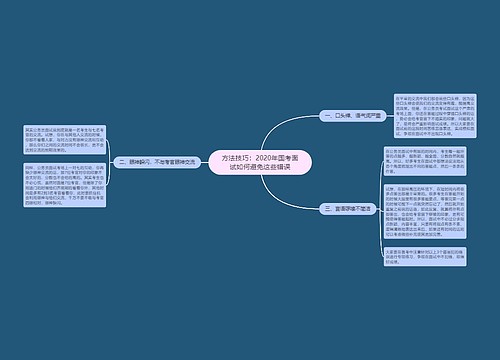 方法技巧：2020年国考面试如何避免这些错误