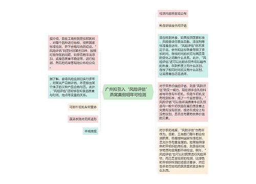 广州拟引入“风险评估” 燕窝真假明年可检测