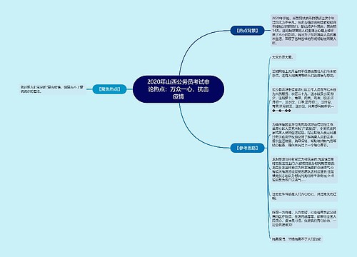 2020年山西公务员考试申论热点：万众一心，抗击疫情