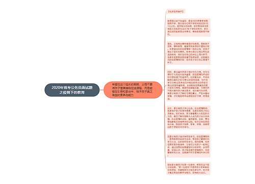 2020年省考公务员面试题之疫情下的教育