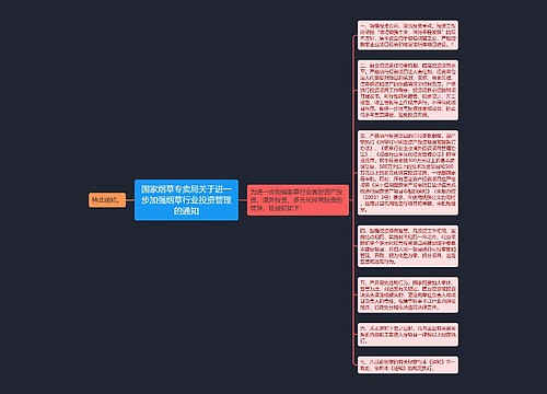 国家烟草专卖局关于进一步加强烟草行业投资管理的通知