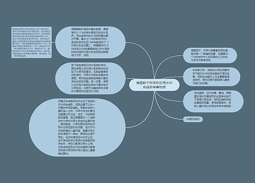 美国数千所学校饮用水中含超标有毒物质