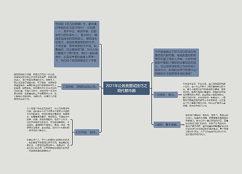 2021年公务员面试技巧之现代都市剧