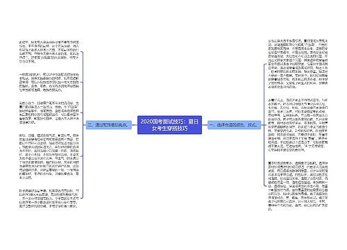 2020国考面试技巧：夏日女考生穿搭技巧