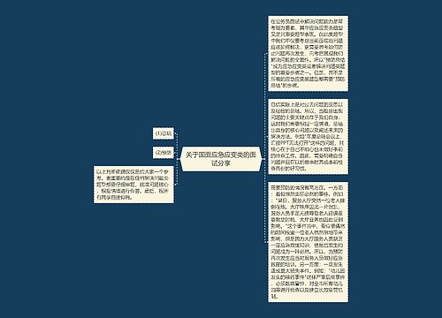 关于国面应急应变类的面试分享