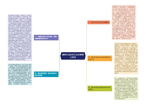 建筑行业农民工安全管理之我见