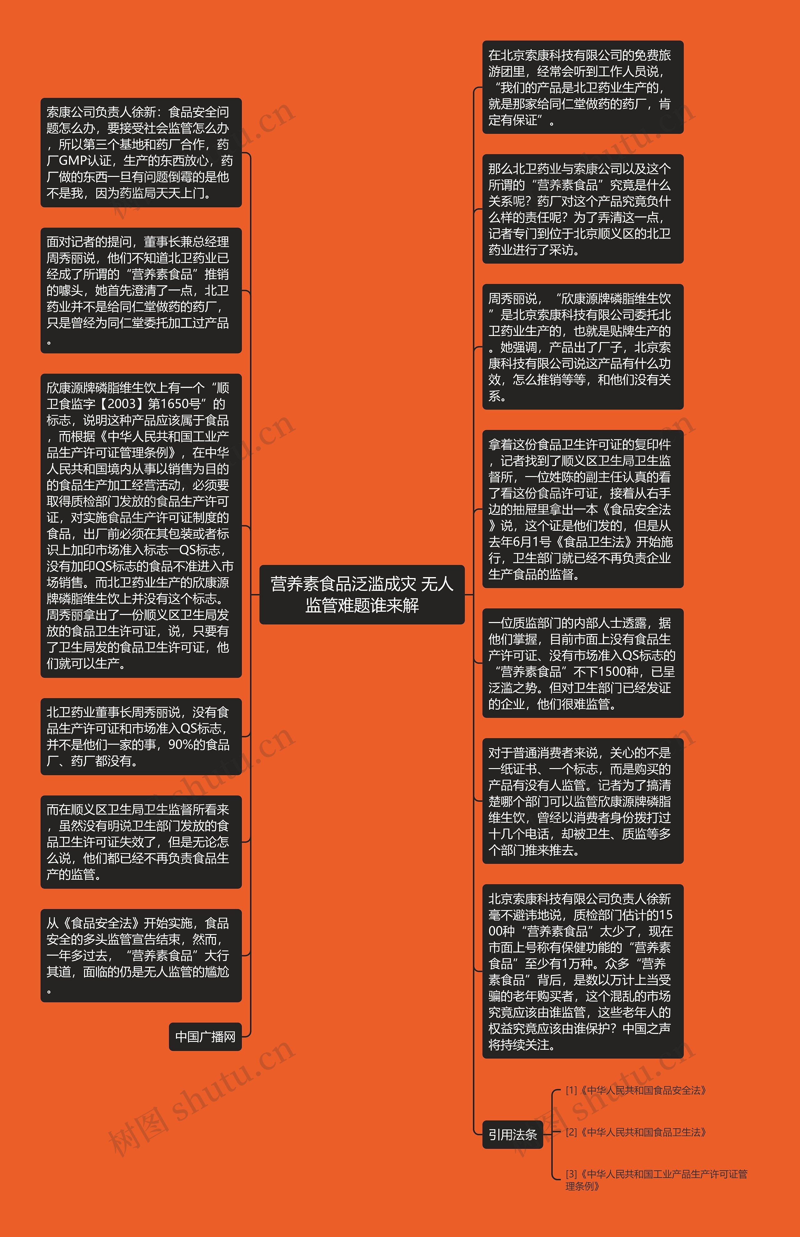 营养素食品泛滥成灾 无人监管难题谁来解思维导图