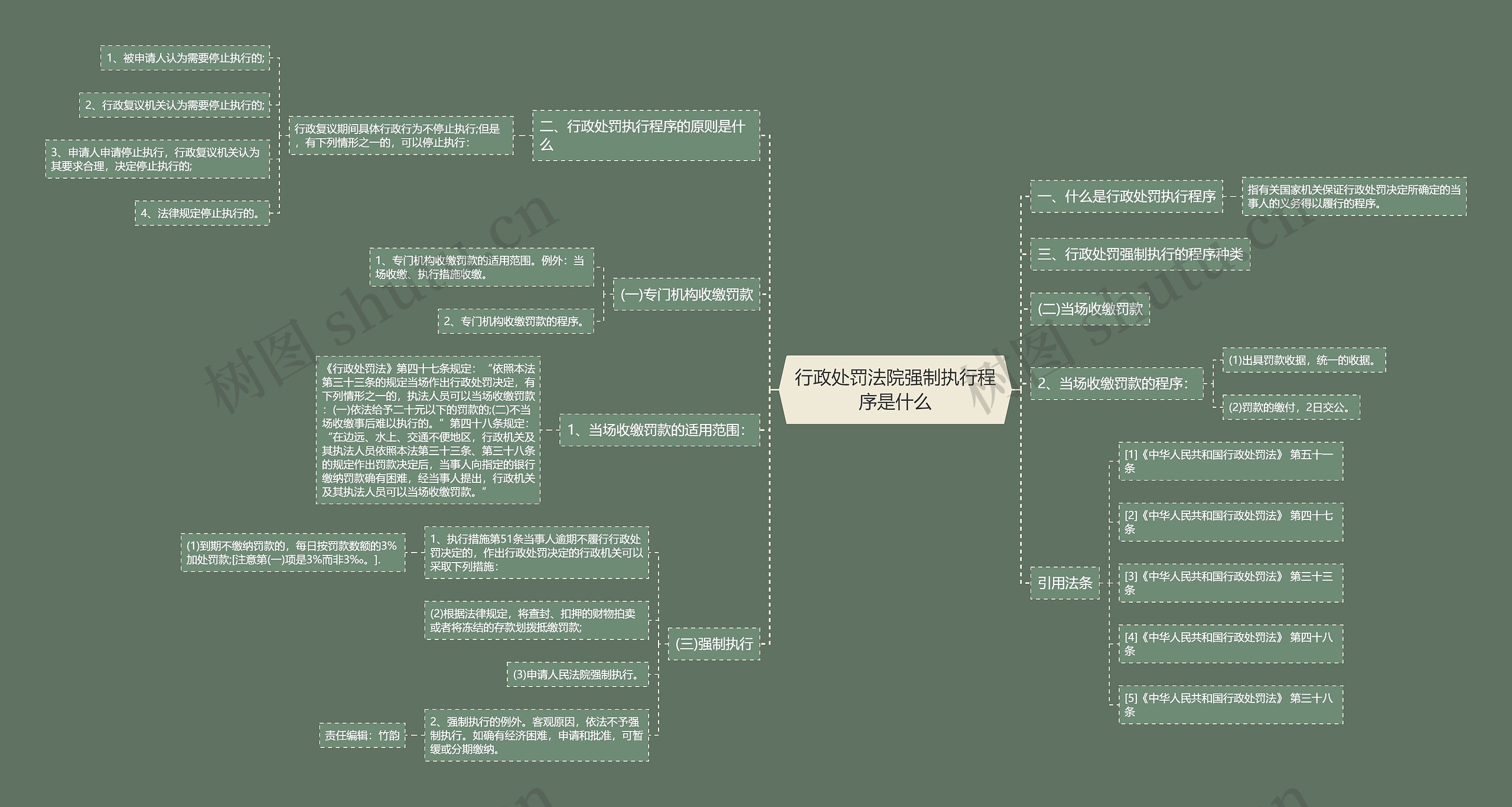 行政处罚法院强制执行程序是什么思维导图