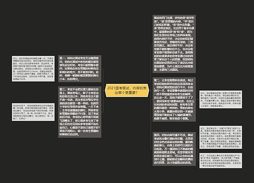 2021国考面试，内容和表达哪个更重要？