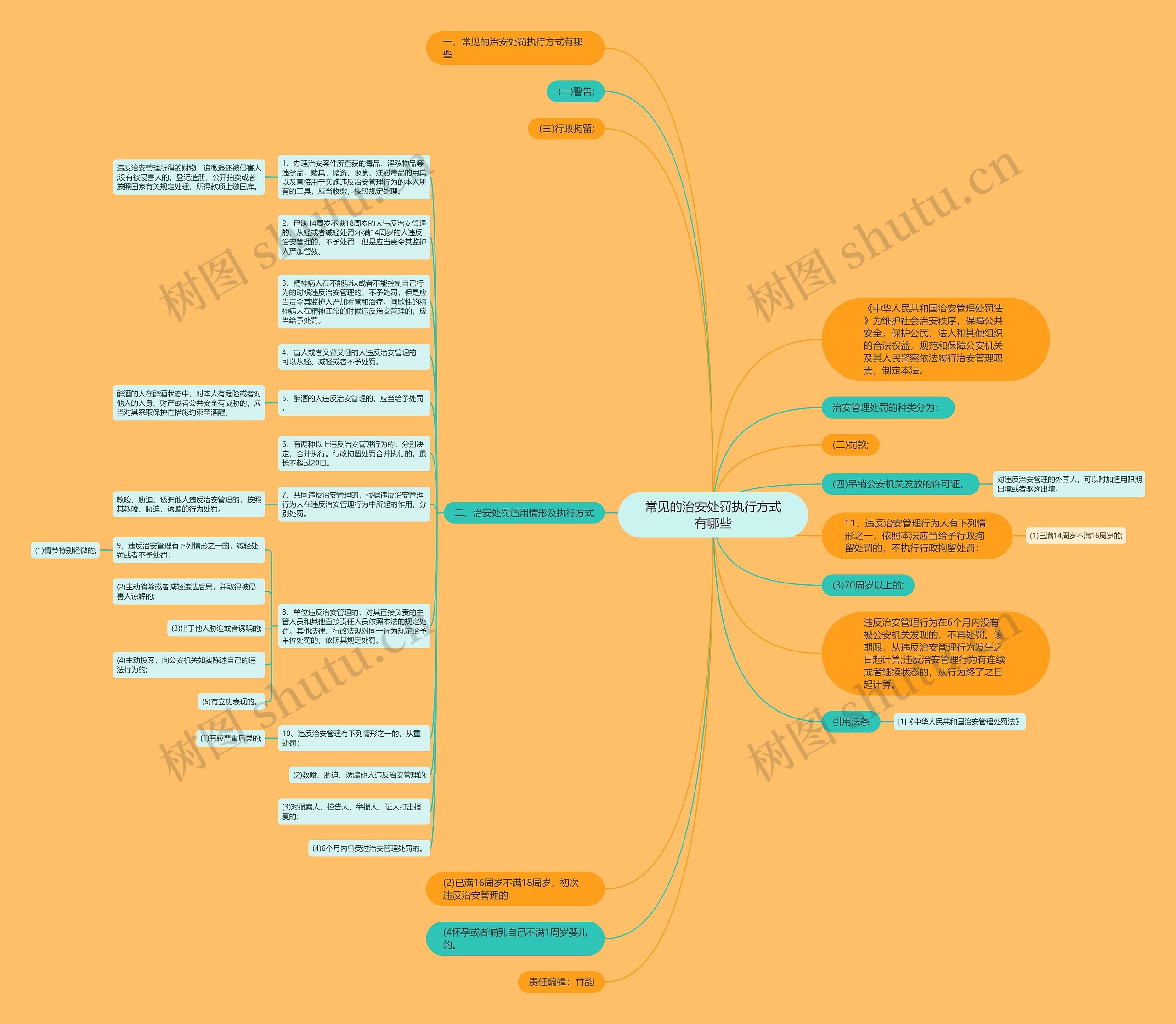 常见的治安处罚执行方式有哪些思维导图
