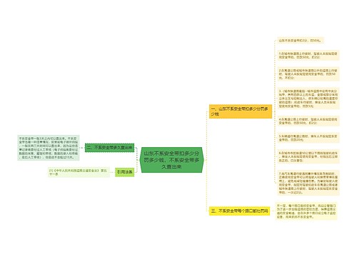 山东不系安全带扣多少分罚多少钱，不系安全带多久查出来