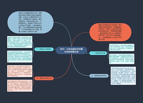 技巧：公务员面试中的重点有四项要注意