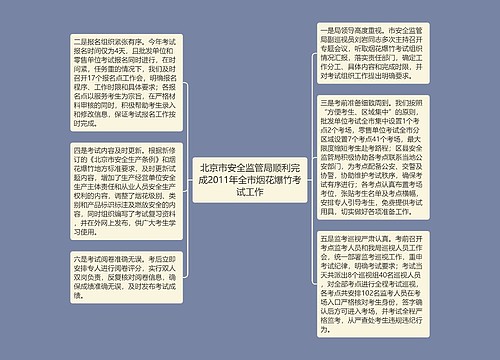 北京市安全监管局顺利完成2011年全市烟花爆竹考试工作