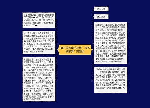 2021国考申论热点:“天价搬家费”需整治