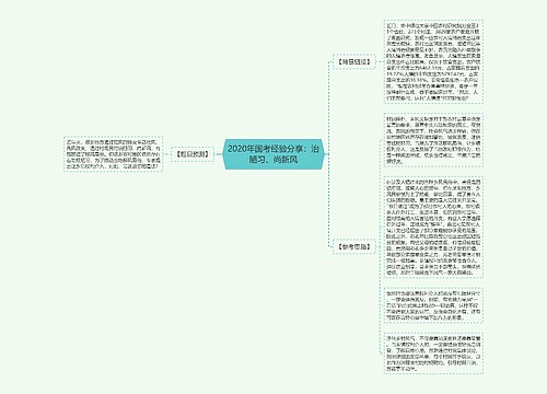 2020年国考经验分享：治陋习、尚新风