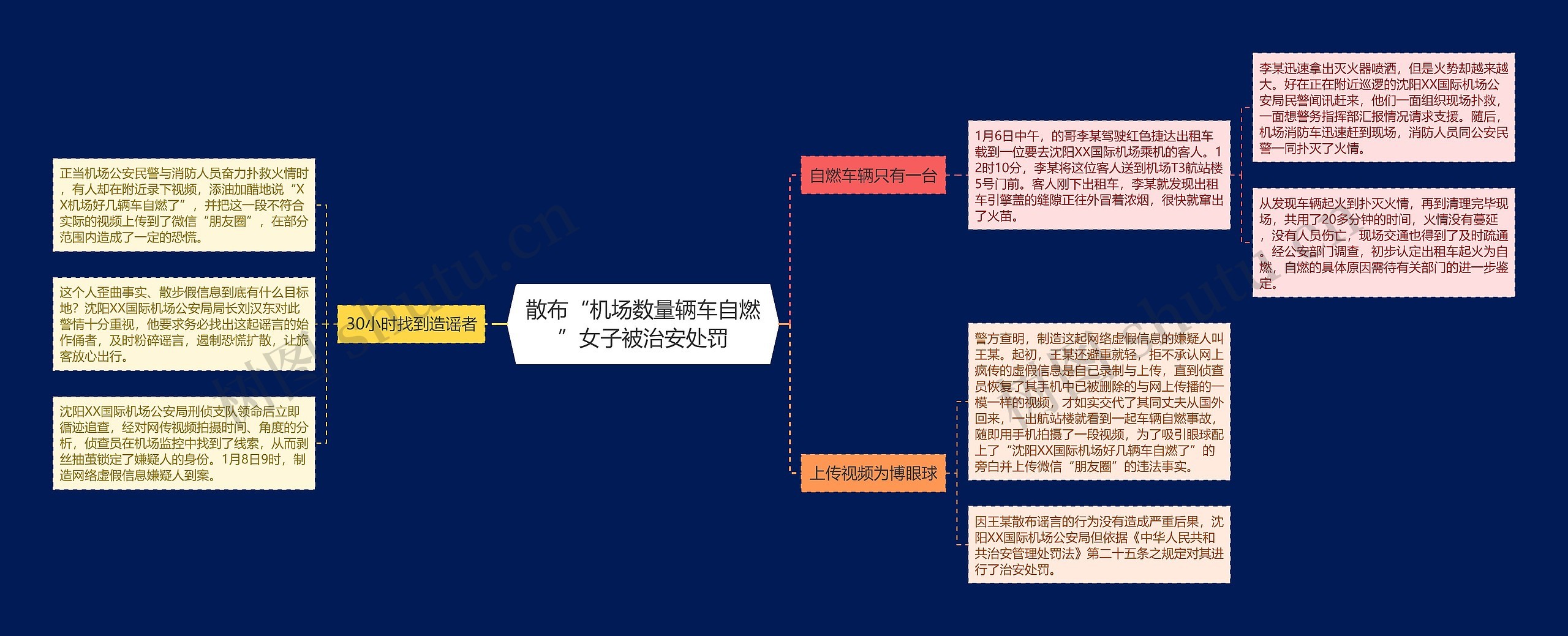 散布“机场数量辆车自燃”女子被治安处罚