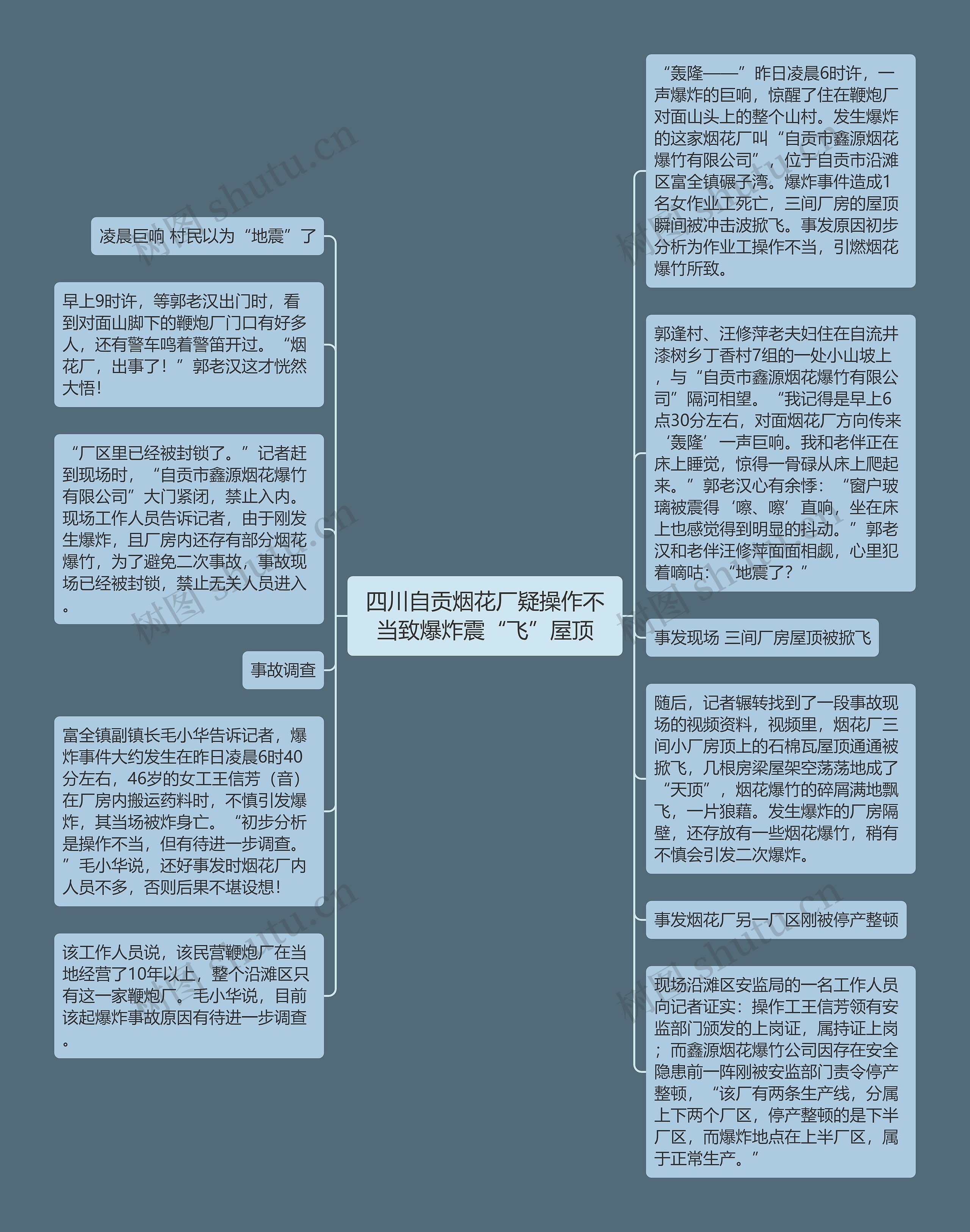 四川自贡烟花厂疑操作不当致爆炸震“飞”屋顶