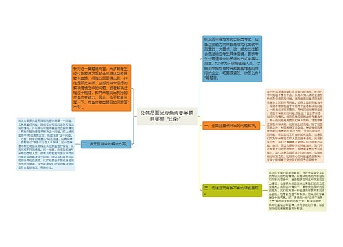 公务员面试应急应变类题目答题“出彩”