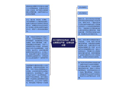 2021国考申论热点：虚假众筹理当严惩，自律也很必要