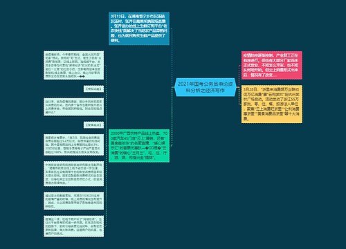 2021年国考公务员申论资料分析之经济写作