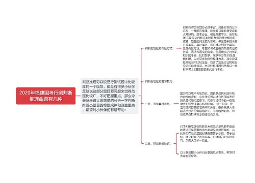 2020年福建国考行测判断推理命题有几种