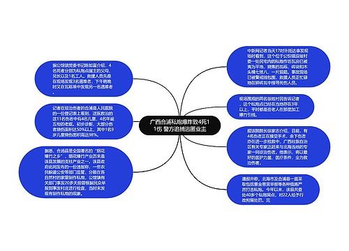 广西合浦私炮爆炸致4死11伤 警方追捕逃匿业主