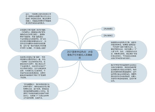 2021国考申论热点：水母雪兔子可不能任人采摘破坏