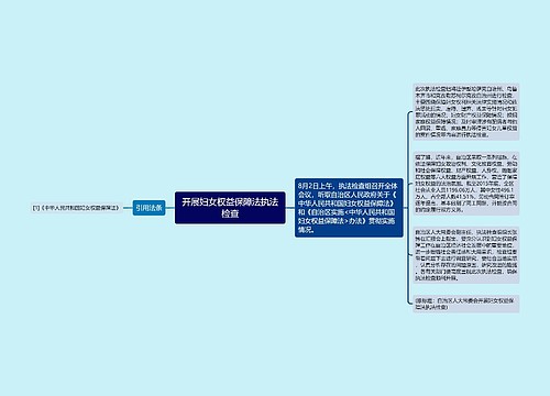 开展妇女权益保障法执法检查