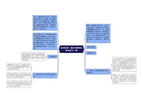 备考指导：国考行测常识备考练习一做