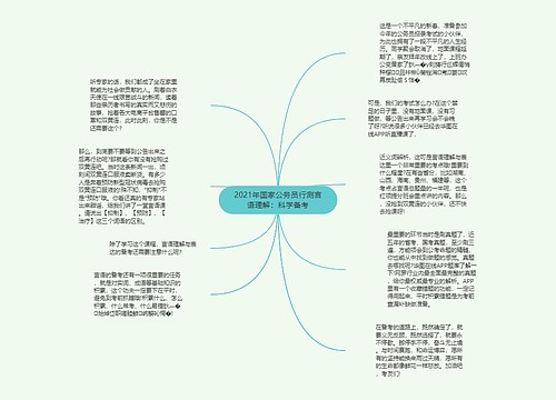 2021年国家公务员行测言语理解：科学备考