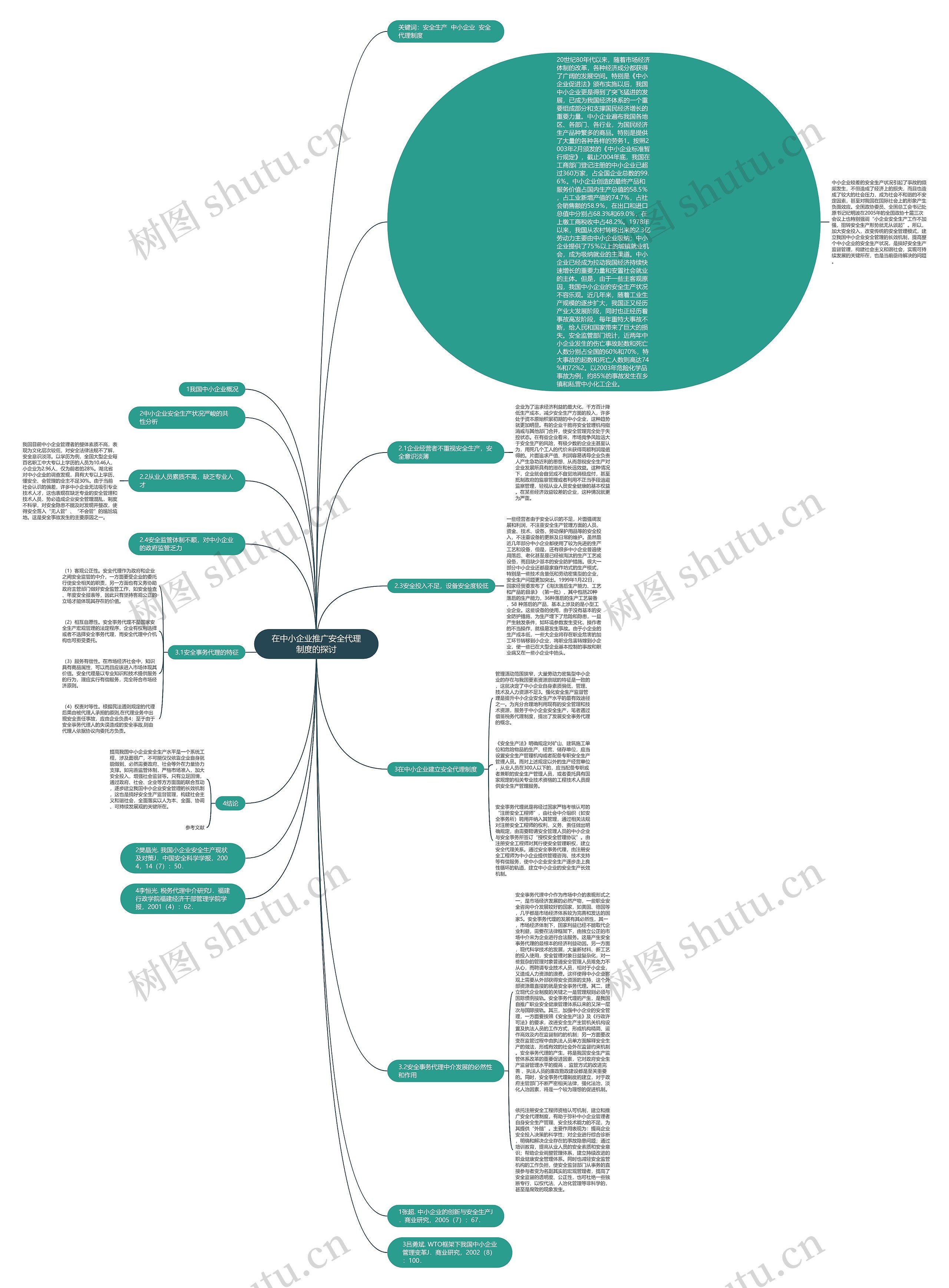 在中小企业推广安全代理制度的探讨思维导图