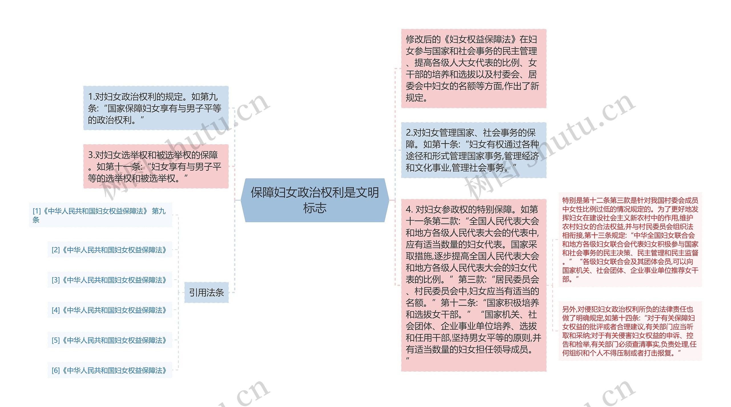 保障妇女政治权利是文明标志思维导图