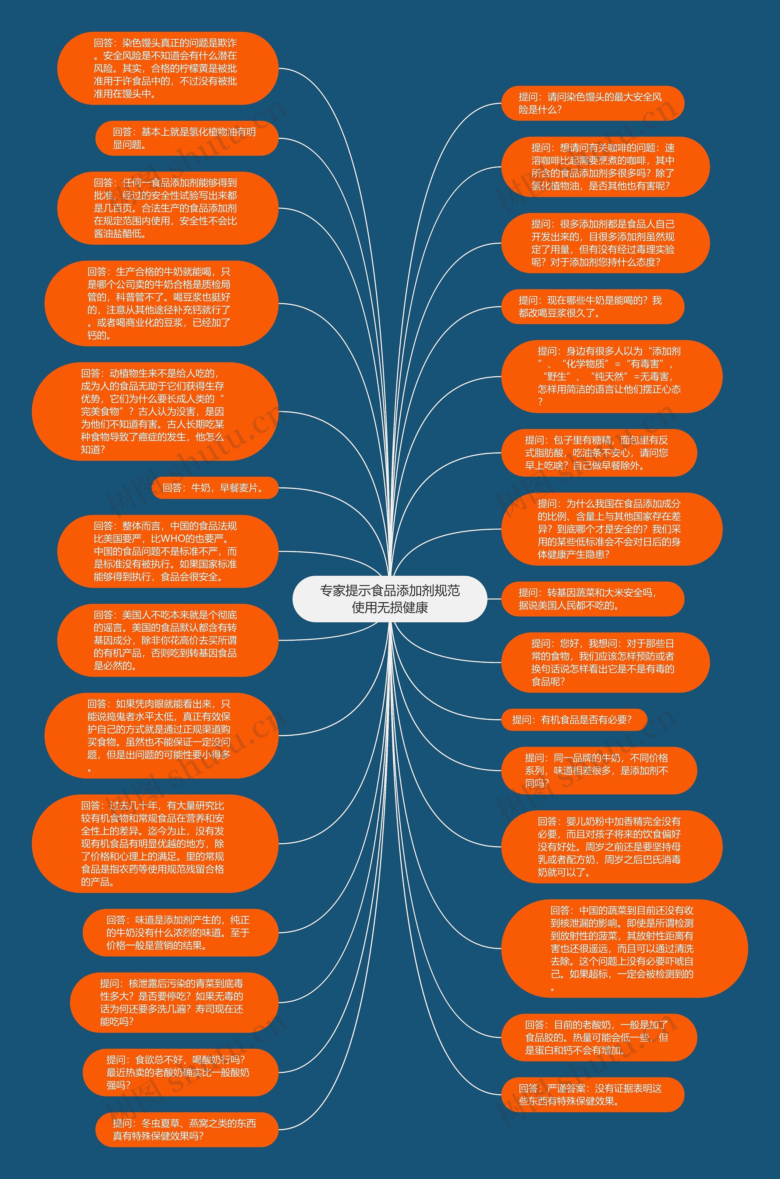 专家提示食品添加剂规范使用无损健康思维导图
