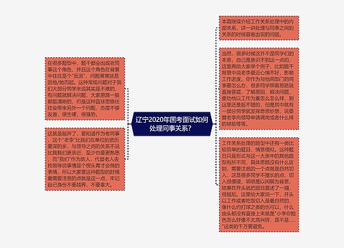 辽宁2020年国考面试如何处理同事关系？