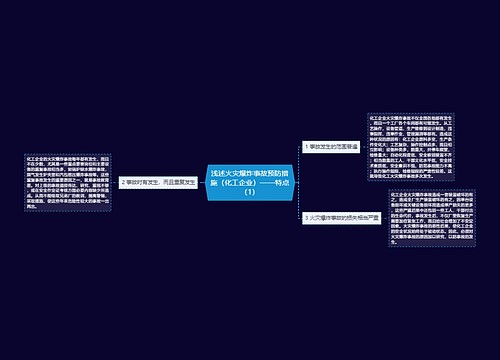 浅述火灾爆炸事故预防措施（化工企业）——特点（1）