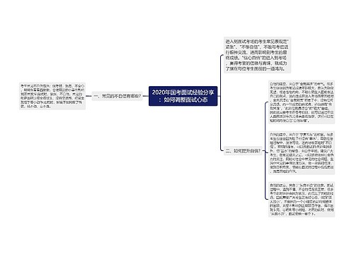 2020年国考面试经验分享：如何调整面试心态