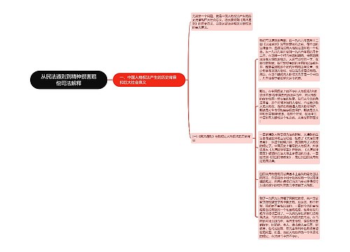 从民法通则到精神损害赔偿司法解释