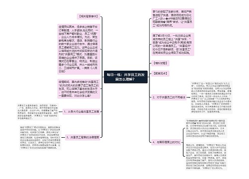 每日一练：共享员工的发展怎么理解？