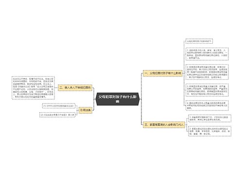 父母犯罪对孩子有什么影响