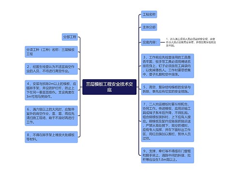 三层模板工程安全技术交底