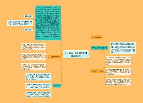 每日面试一练：弱势群体要走心关照